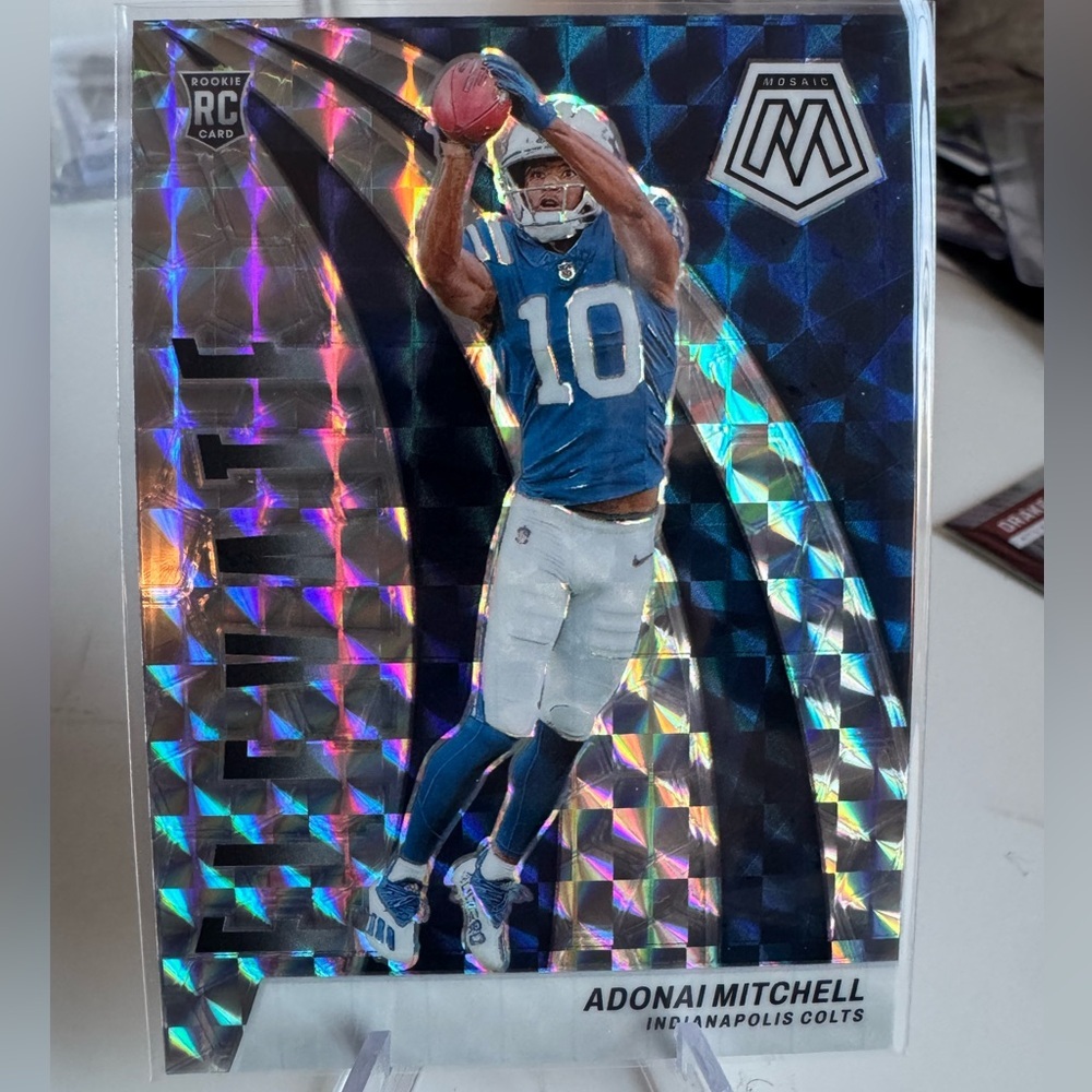 2024 Adonai Mitchell Elevate Silver Reactive Panini Mosaic Prizm